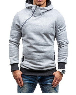 Zipper Oblique Hoodie