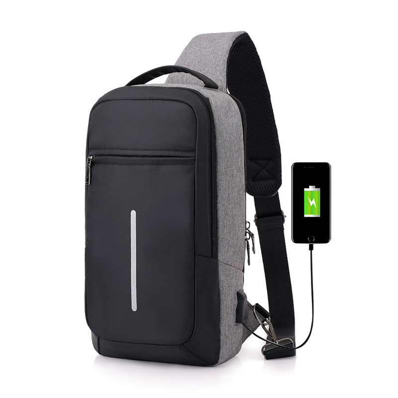 Diebstahlsicherer USB-Laderucksack