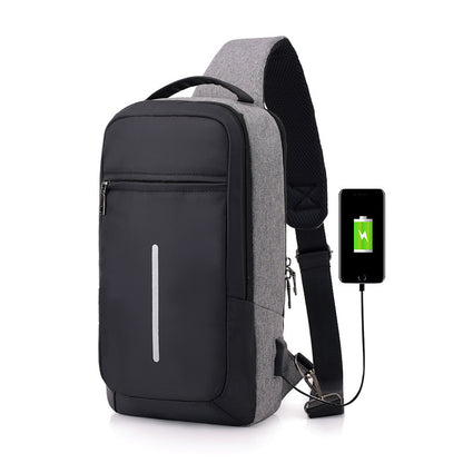 Diebstahlsicherer USB-Laderucksack