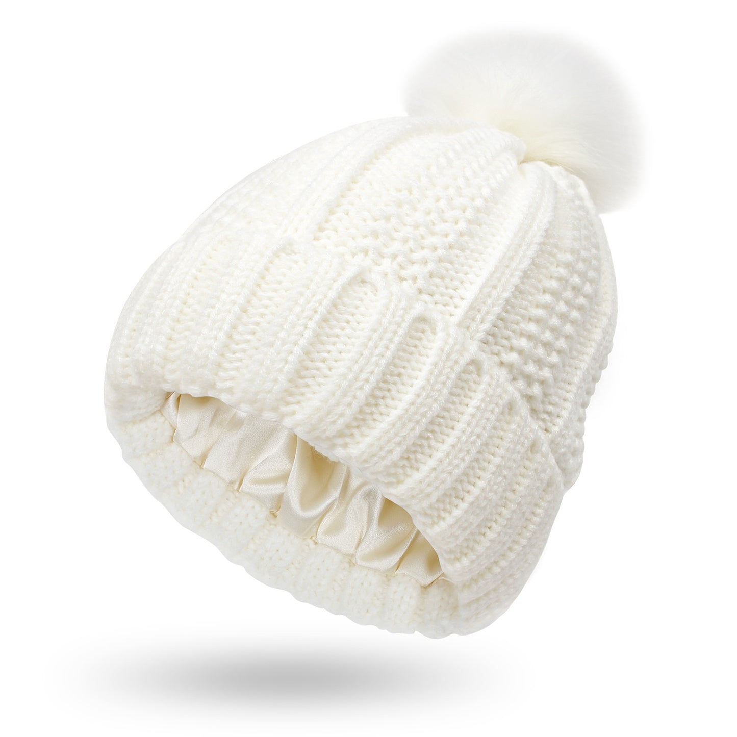 Modische Dehnbare Gefütterte Beanie Mütze