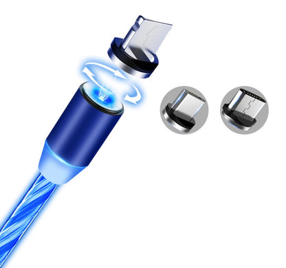 Compatible with Apple, Flowing Light Magnetic Streamer data cable for iPhone and Android Type C