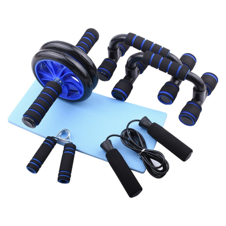 Heimtrainingsgerät Springseil Handtrainer Putter Knieschonern Bauchroller-Set