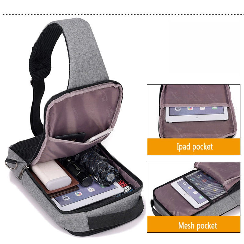 Diebstahlsicherer USB-Laderucksack