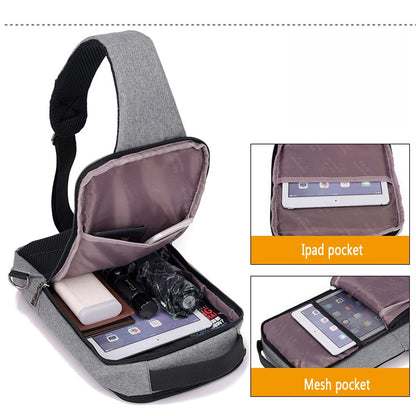 Diebstahlsicherer USB-Laderucksack
