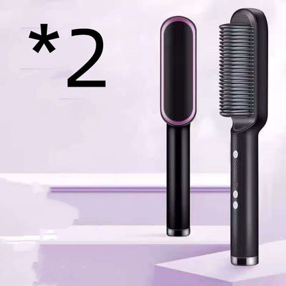360° Doppelfunktion Locken Glätten Keramik 2-in-1-Haarglättungskamm