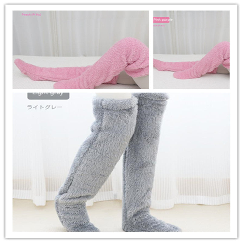 Overknee-Flauschig kältebeständige Socken