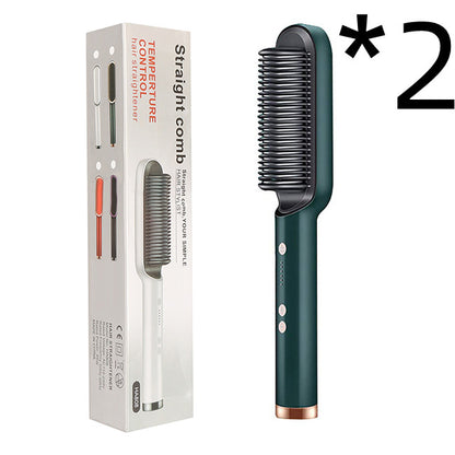 360° Doppelfunktion Locken Glätten Keramik 2-in-1-Haarglättungskamm