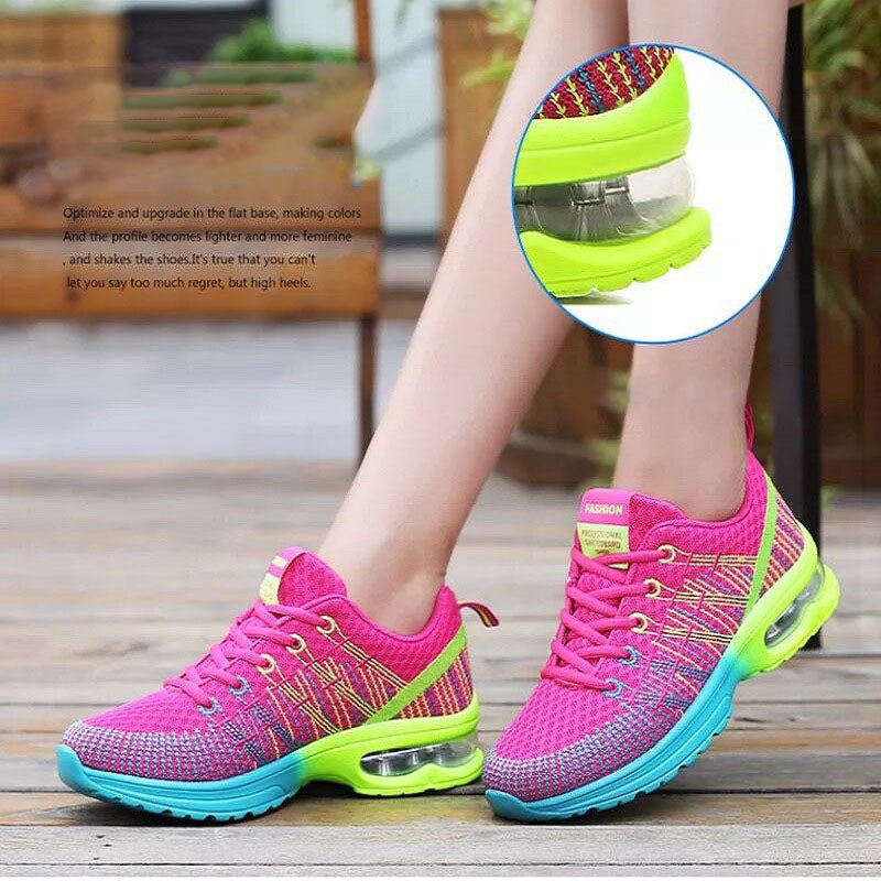 Zapatillas deportivas de malla con cordones