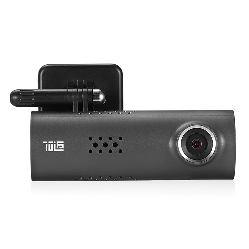 Smart Wi-Fi car camera with 130° wide-angle lens, 1080p Full HD resolution, night vision function and G-sensor for recording journeys