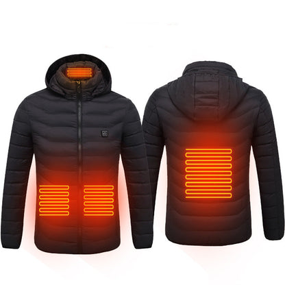 Beheizbare USB Elektro Baumwolle Reißverschluss Jacke