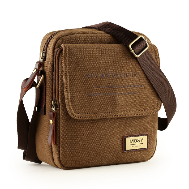 Canvas-Schultertasche