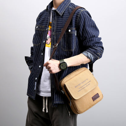 Canvas-Schultertasche