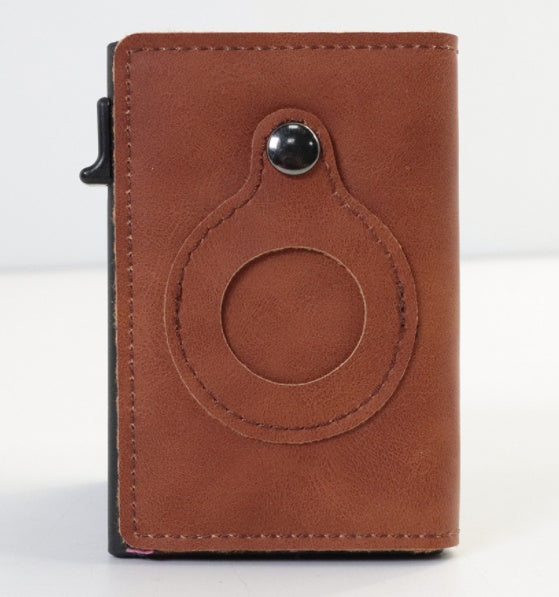 Multifunktionales RFID-Schutz-Diebstahlsichere Kartenetui-Tasche AirTag Leder-Geldbörsen-Set