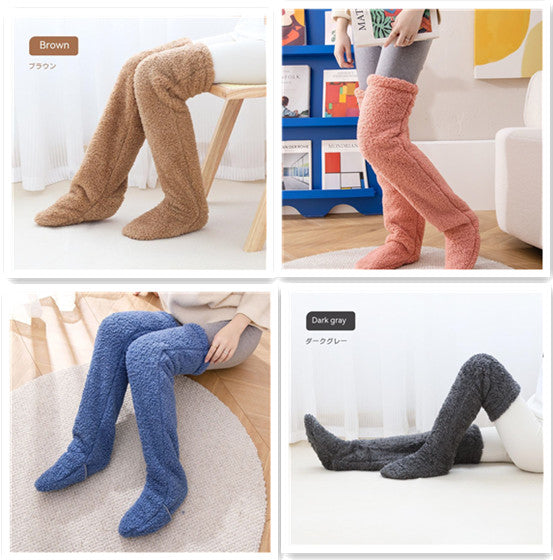 Overknee-Flauschig kältebeständige Socken