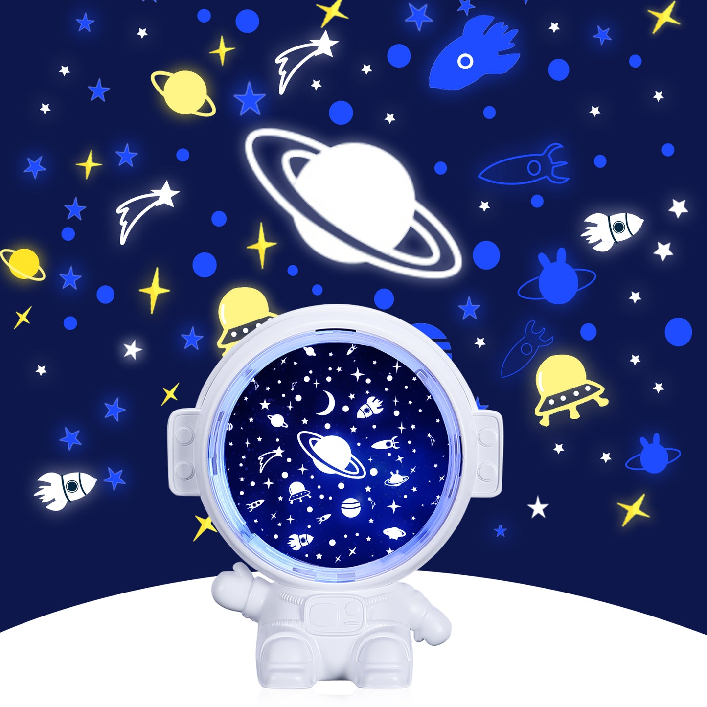 Galaxie-Sternenprojektor Sternenhimmel-Nachtlicht Astronautenlampe Zimmerdeko Geschenk Kind Baby Weihnachten Weltraummann Projektion