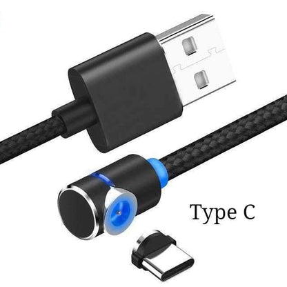 Magnetisches Ladekabel mit LED-Beleuchtung, USB-Kabel und USB Typ-C USB C