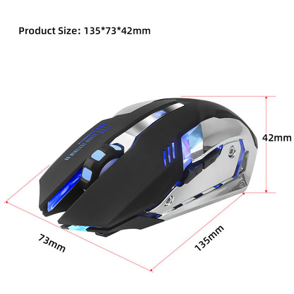 HXSJ Leuchtfunktion 2.4GPI Kabellose Ergonomisch Gaming Maus