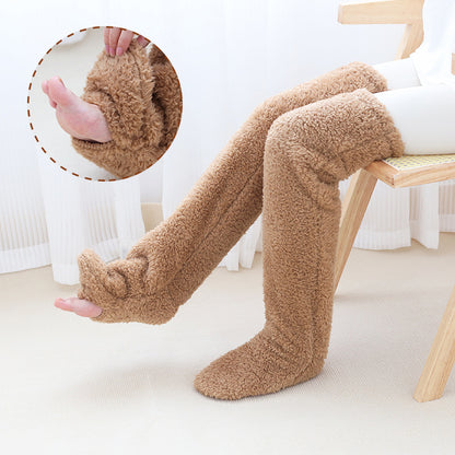 Overknee-Flauschig kältebeständige Socken