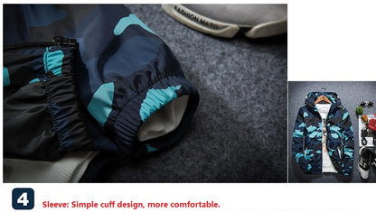 Covrlge Leuchte Reißverschluss Camouflage Kapuzenjacke