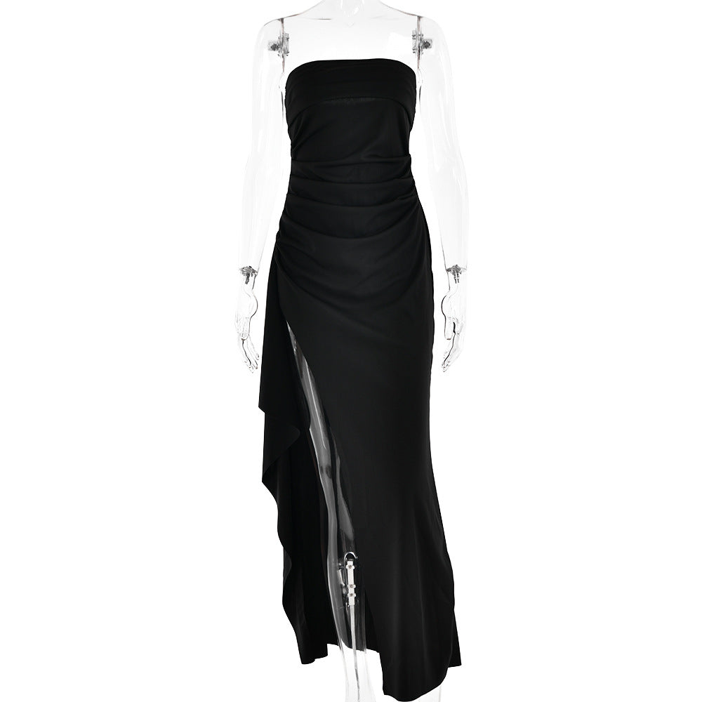 Figurbetont Schlitz Rückenfrei Brautjungfern Partykleid