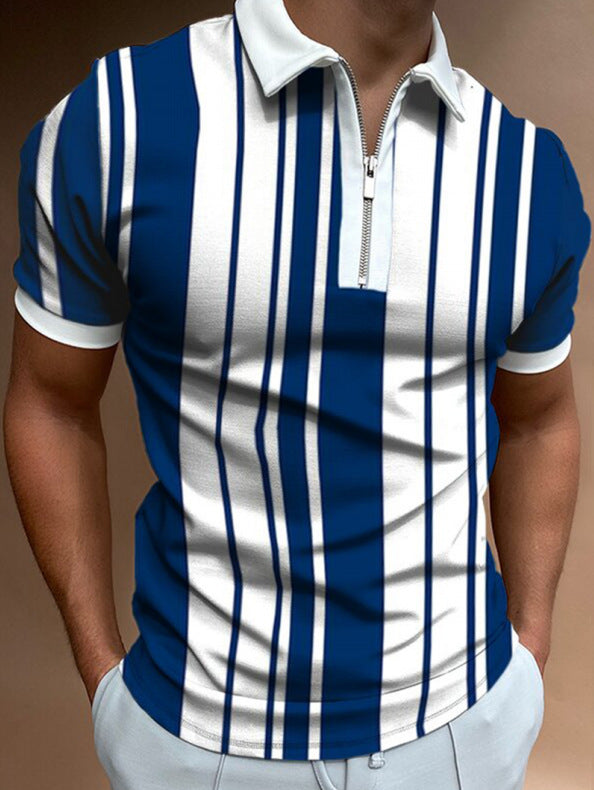 Einfarbiges Kurzarm-Poloshirt der Marke