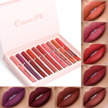 Antihaftbeschichtung Wasserfest Matt Lipgloss Stifte 10-teiliges Set