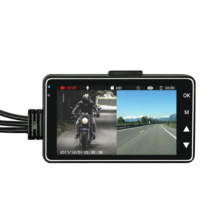 Frontlinse Rücklinse Saugnapf Buck-Kabel Motorrad-Dashcam Set