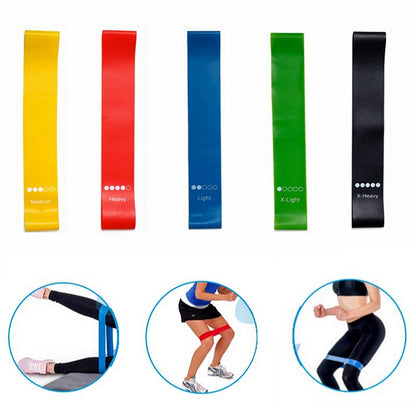 Rubber yoga resistance bands, suitable for indoor and outdoor fitness equipment, 0.35 mm–1.1 mm, Pilates, sports training, elastic bands