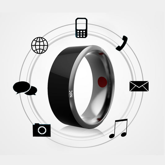 Smart Ring, wearable device, multifunctional, black, high-tech