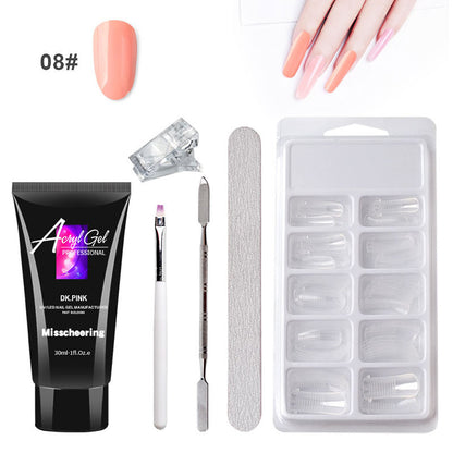Painless nail extension gel set without paper holder – quick model, painless crystal gel set