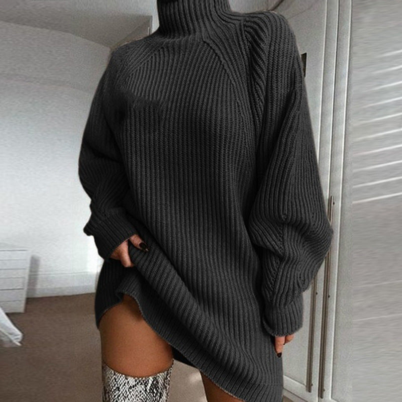 Rollkragen Strickkleid