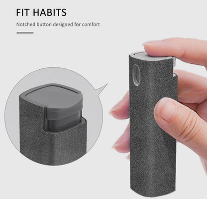 2-in-1 set for cleaning mobile phone and computer screens: microfiber cloth for dust removal