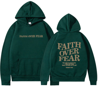 Glaube statt Angst Bibelvers Christlicher Hoodie