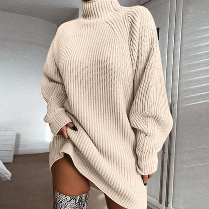 Rollkragen Strickkleid