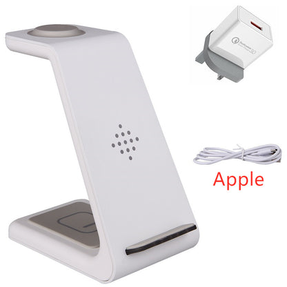 3-in-1 fast charging station: Wireless charging station with fast charging function and mobile phone holder