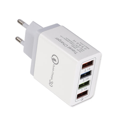 USB charger Quick Charge 3.0 4-port adapter for tablets, portable wall charger, fast charger