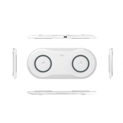 Wireless charger for two mobile phones