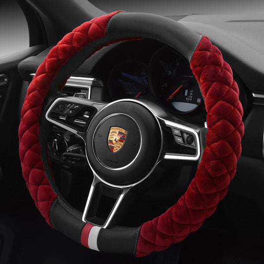 Universal car steering wheel cover, winter decoration, cute 38 cm plush footprint, steering wheel protector for car and vehicle