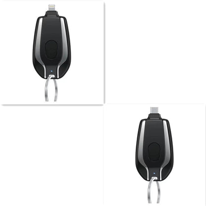 Wireless, portable 1500 mAh emergency power supply with key fob charging function, telescopic, small mobile power adapter