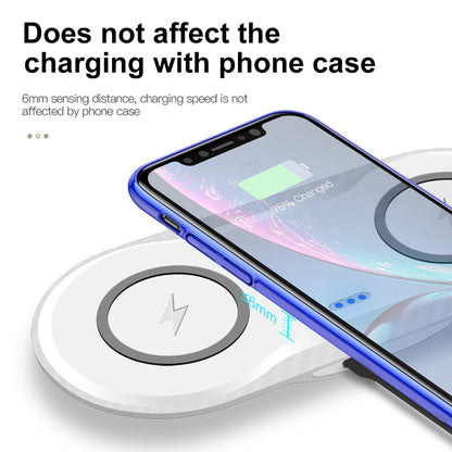 Wireless charger for two mobile phones