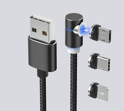 Magnetisches Ladekabel mit LED-Beleuchtung, USB-Kabel und USB Typ-C USB C