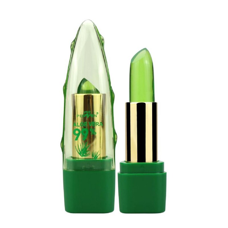 Aloe-Vera-Gel, farbverändernder Lippenstift, Gloss, Feuchtigkeitscreme, Anti-Austrocknungs-Lippenbalsam mit feiner Körnung