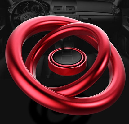 Solar-powered, rotating car air freshener with bench seat