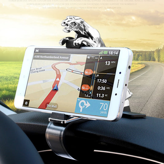 Car accessories, mobile phone holder, GPS stand, adjustable mobile phone, Jaguar design, 360 degrees 