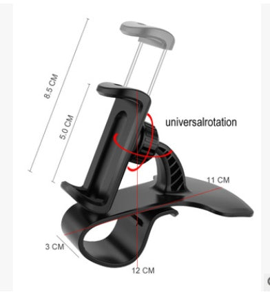Universal car phone holder with 360-degree rotation 