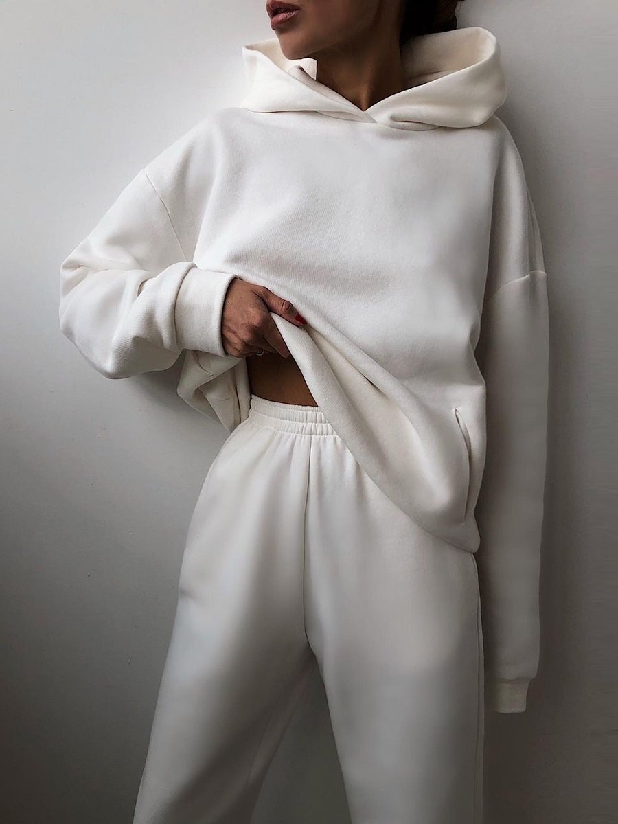 Women's Casual Hooded Two-Piece Hooded Tracksuit