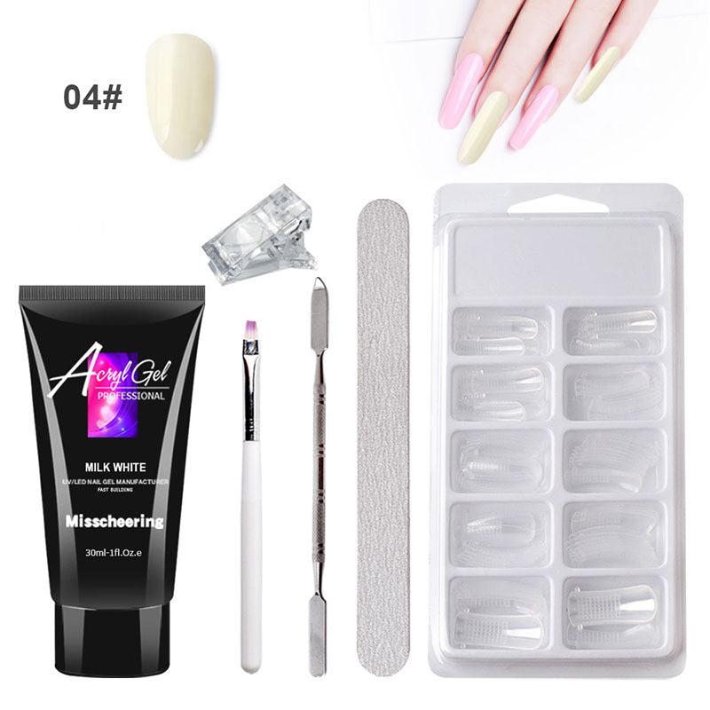 Painless nail extension gel set without paper holder – quick model, painless crystal gel set