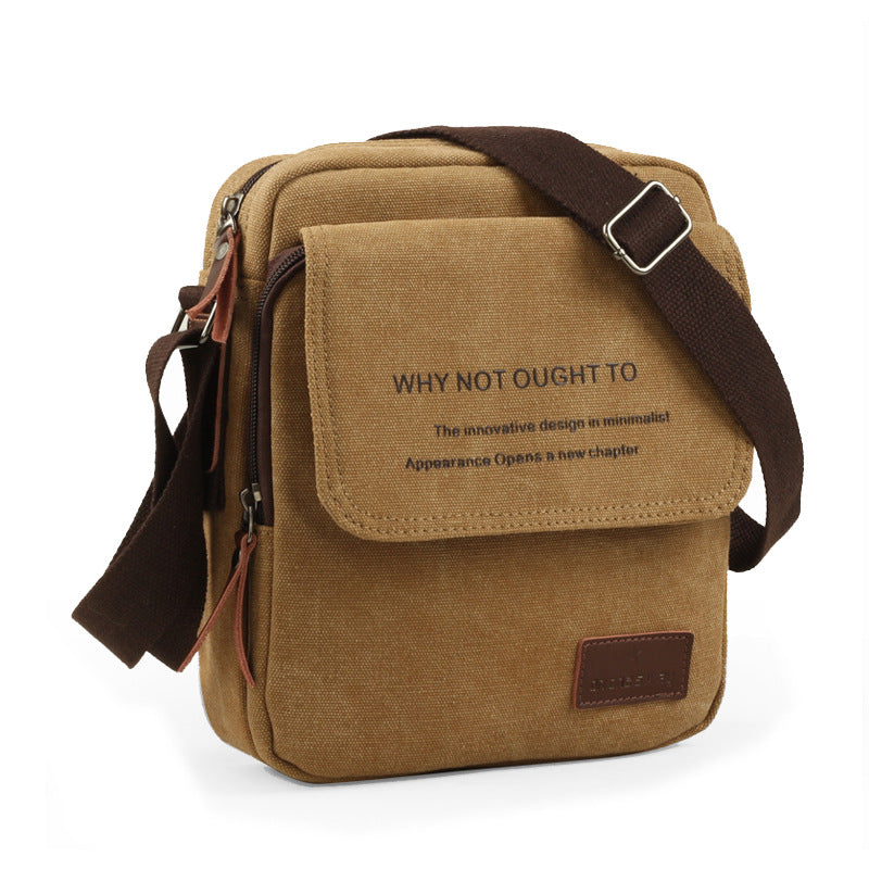 Canvas-Schultertasche