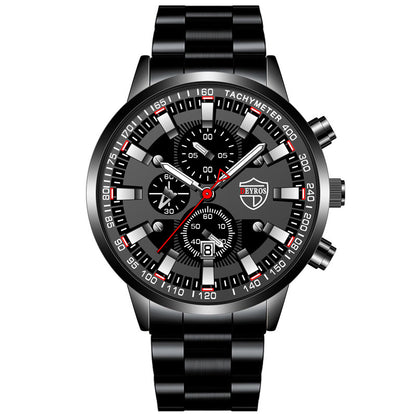 Edelstahl Leuchtziffern Quarzwerk Armbanduhr