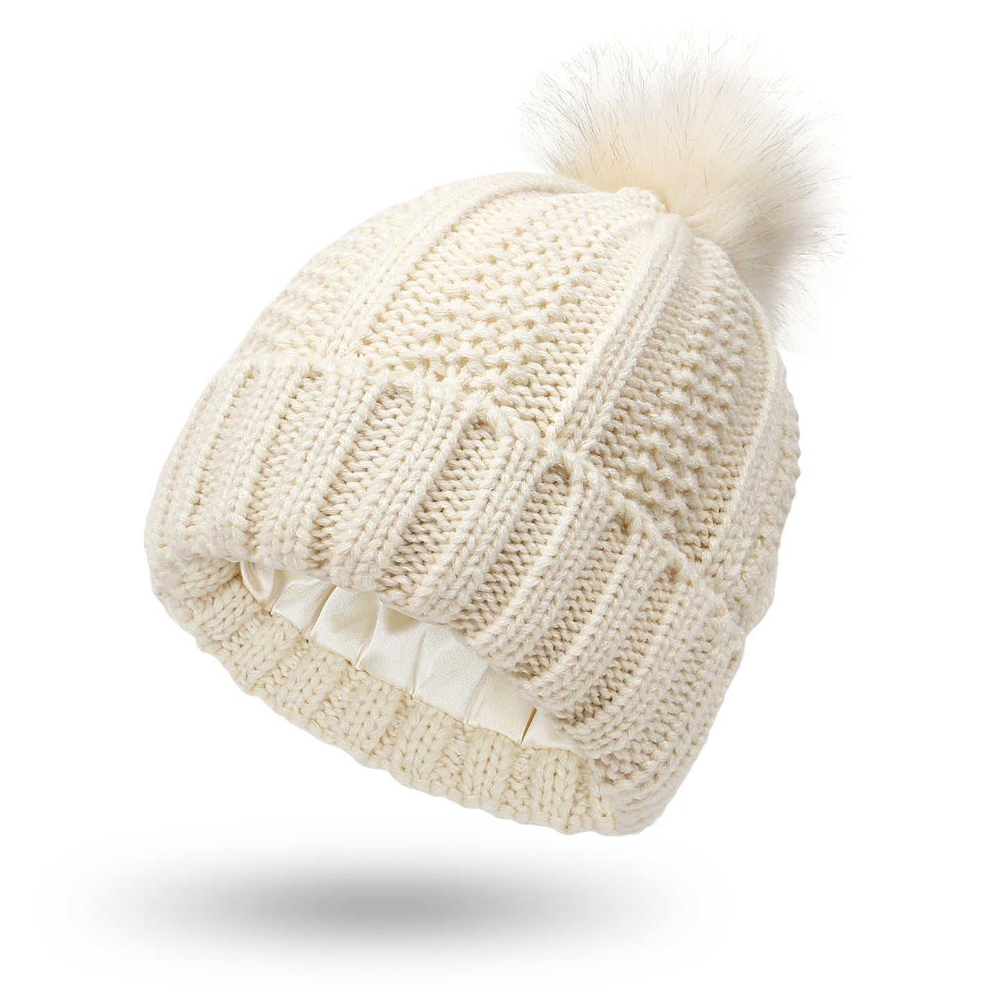 Modische Dehnbare Gefütterte Beanie Mütze